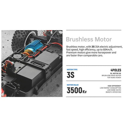 Wltoys 124008 1/12 4WD Brushless RC Car 60km/h High Speed Off-Road Drift Racing RTR