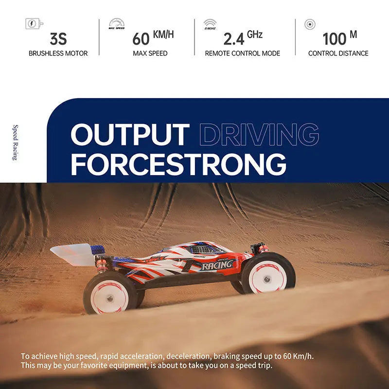 Wltoys 124008 1/12 4WD Brushless RC Car 60km/h High Speed Off-Road Drift Racing RTR