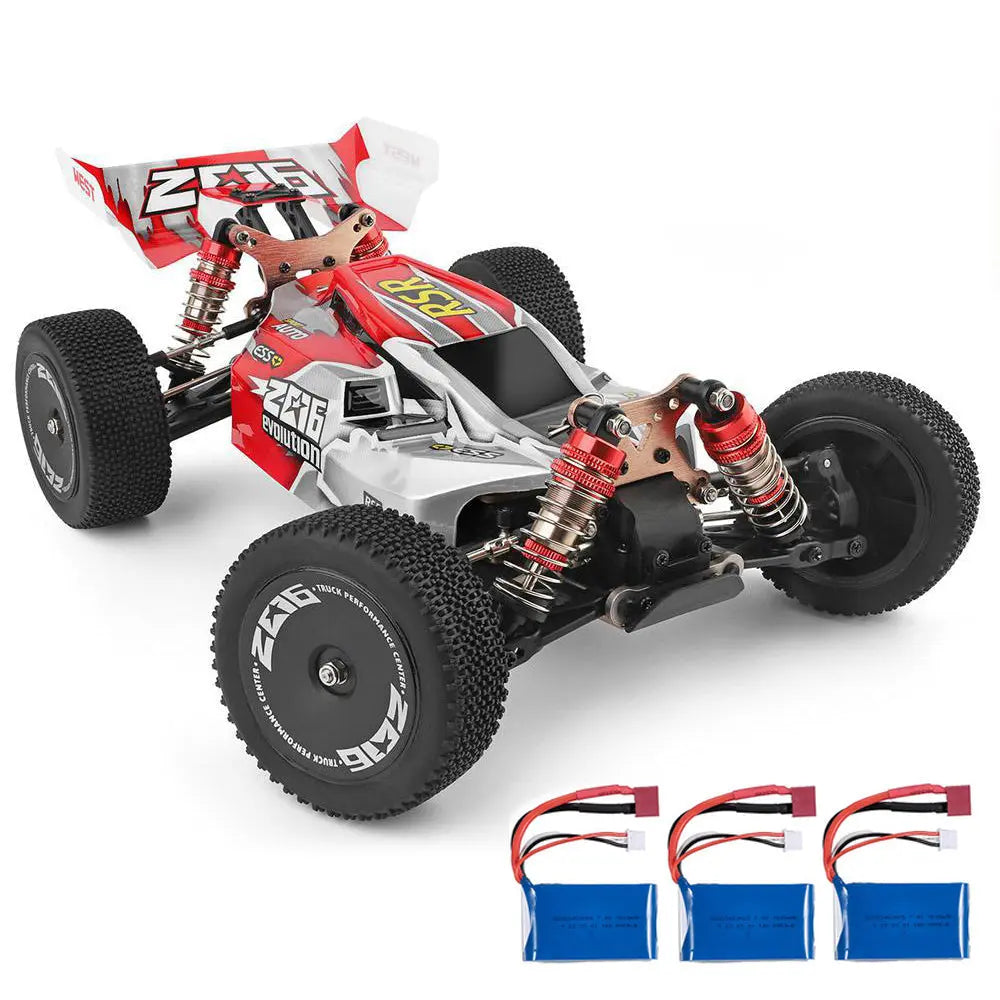 Wltoys 144001 1/14 Scale 4WD Brushed RC Car 70km/h High Speed Off-Road Racing Drift RTR