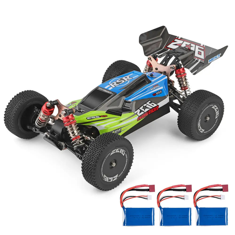 Wltoys 144001 1/14 Scale 4WD Brushed RC Car 70km/h High Speed Off-Road Racing Drift RTR