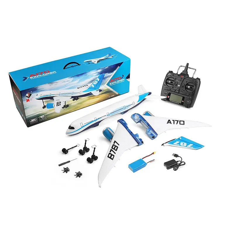 WLtoys XK A170 B787 Scale 2.4G 4CH Brushless 3D/6G Gyroscope EPO Fixed Wing RC Airplane RTF