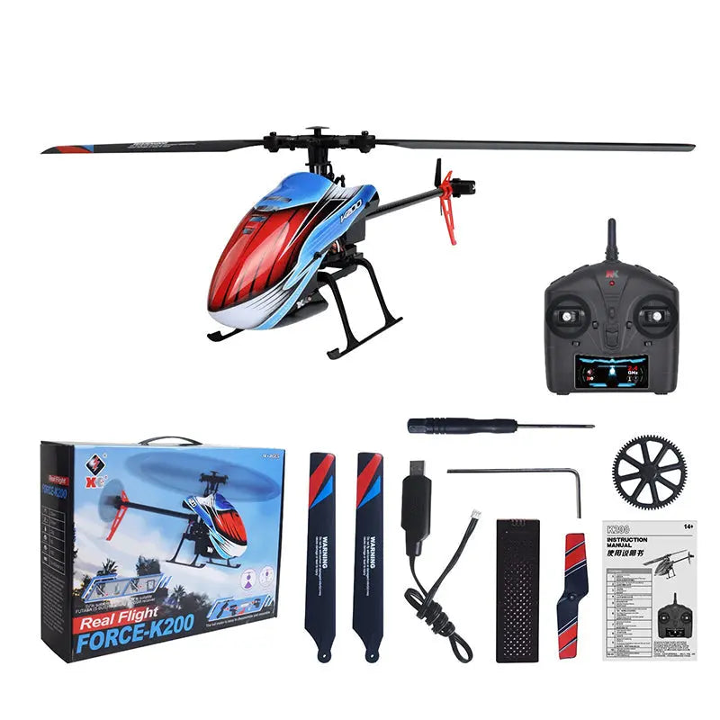 WLtoys XK K200 2.4G 4CH RC Helicopter 6-Axis Gyroscope Altitude Hold Optical Flow RTF