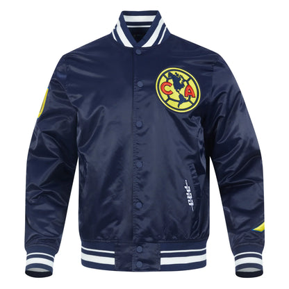 Pro Standard Club America Stadium Men's Rib Satin Jacket-Navy
