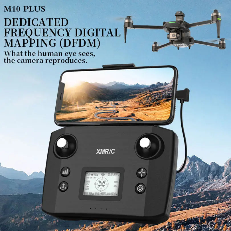 XMR/C M10 Plus 4K Drone with 3-Axis Gimbal, GPS & 5G Obstacle Avoidance