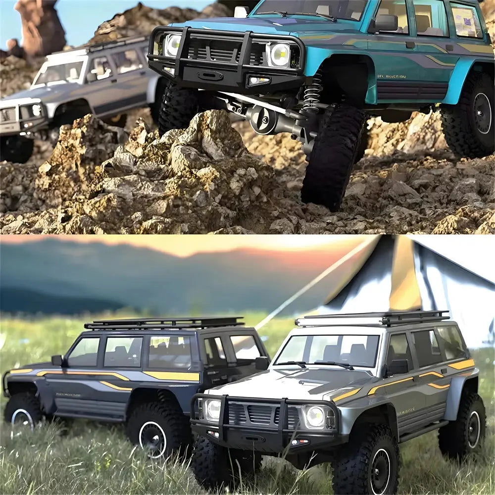 YIKONG YK4107 PRO Brushless 1/10 4WD RC Car Rock Crawler Two Speed Differential Lock LCG Chassis Tank Turn LED Lights Off-Road Climbing Truck