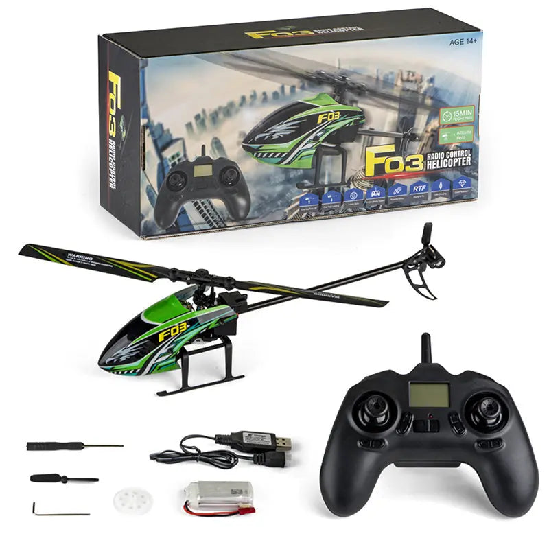 YUXIANG F03 RC Helicopter 2.4G 4CH 6-Axis Gyro Altitude Hold Anti-Collision Beginner RC Aircraft RTF
