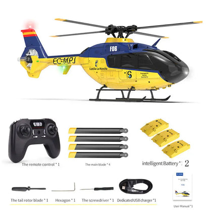YUXIANG F06 EC135 1:36 Scale 2.4G 6CH Dual Brushless Direct Drive 3D Roll Flybarless RC Helicopter RTF