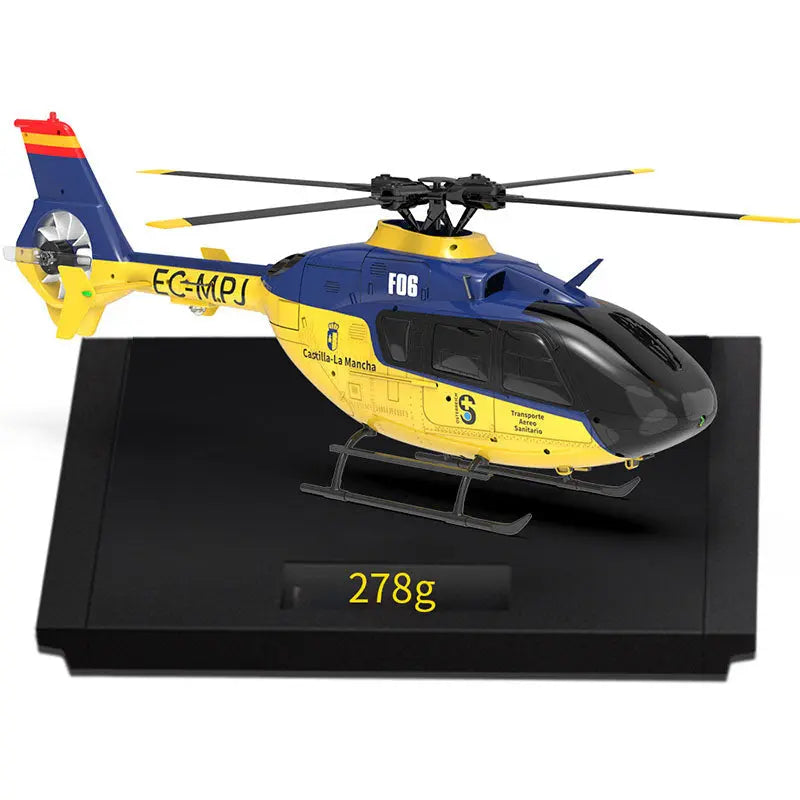 YUXIANG F06 EC135 1:36 Scale 2.4G 6CH Dual Brushless Direct Drive 3D Roll Flybarless RC Helicopter RTF