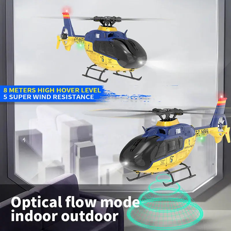 YUXIANG F06 EC135 1:36 Scale 2.4G 6CH Dual Brushless Direct Drive 3D Roll Flybarless RC Helicopter RTF