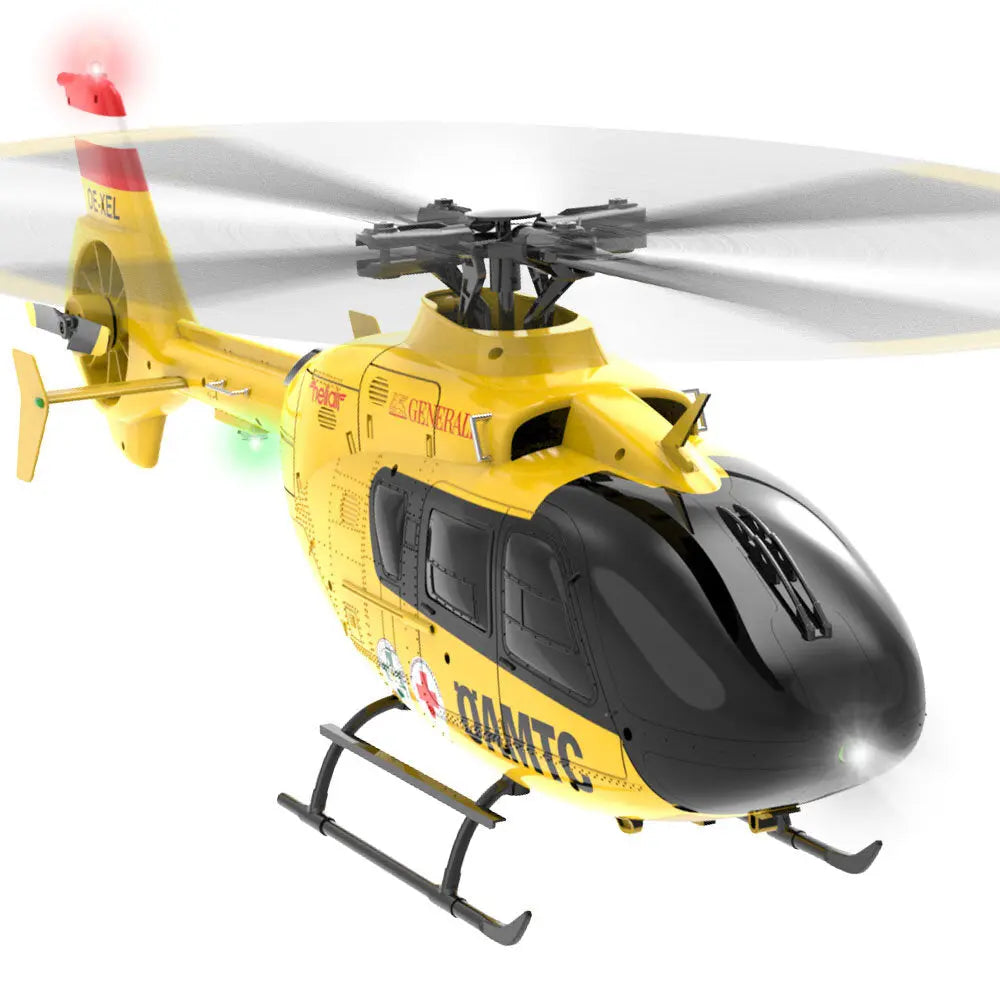 YUXIANG F06 EC-135 1:36 Scale 2.4G 6CH Direct-Drive Brushless 3D Aerobatic Flybarless RC Helicopter Model RTF