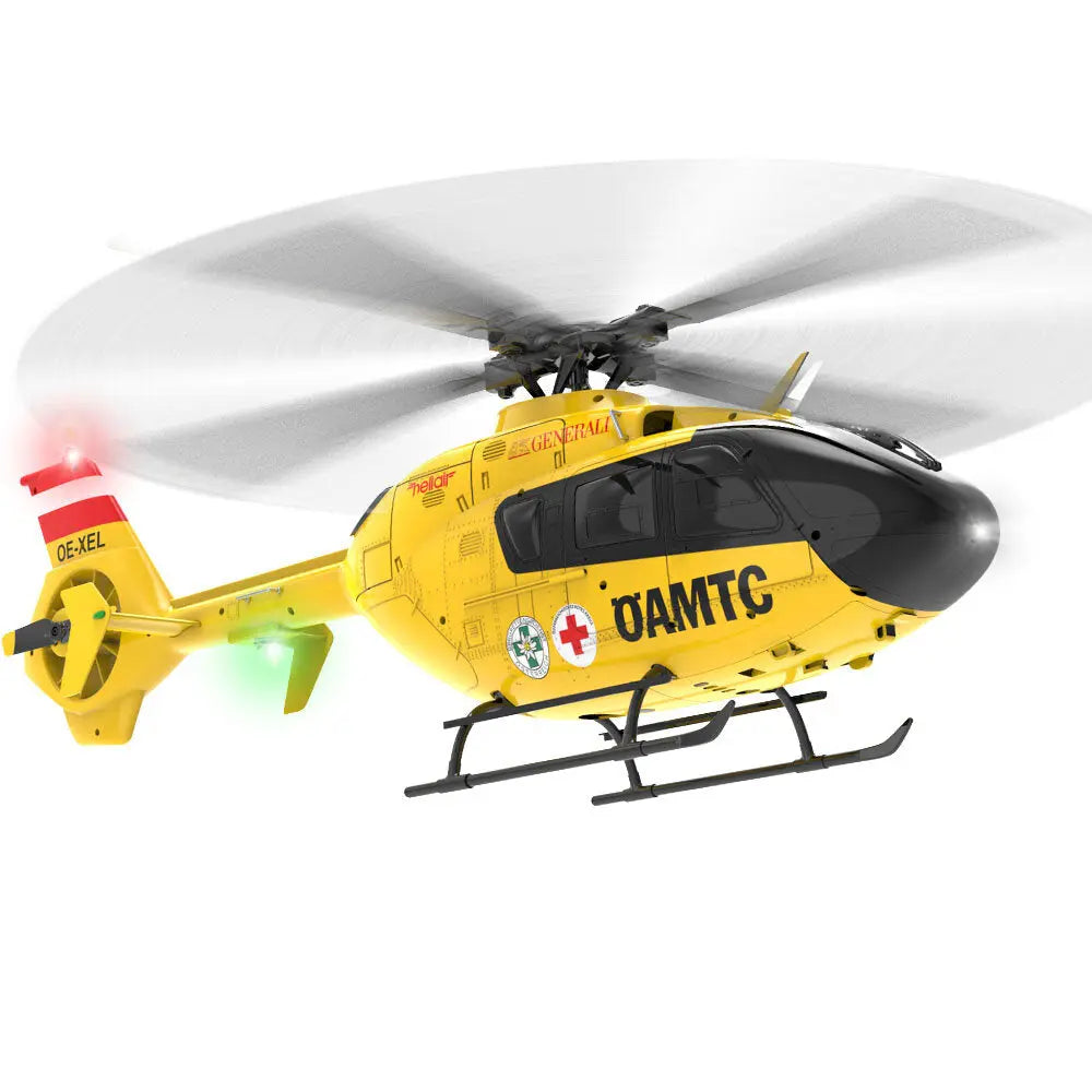 YUXIANG F06 EC-135 1:36 Scale 2.4G 6CH Direct-Drive Brushless 3D Aerobatic Flybarless RC Helicopter Model RTF
