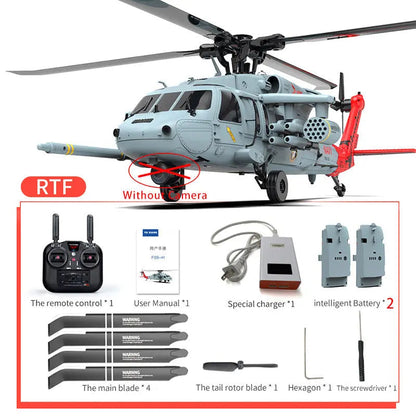 YUXIANG F09-H Naval Eagle 1:47 Scale 6CH GPS Optical Flow 5.8G FPV Dual Brushless Combat RC Helicopter RTF