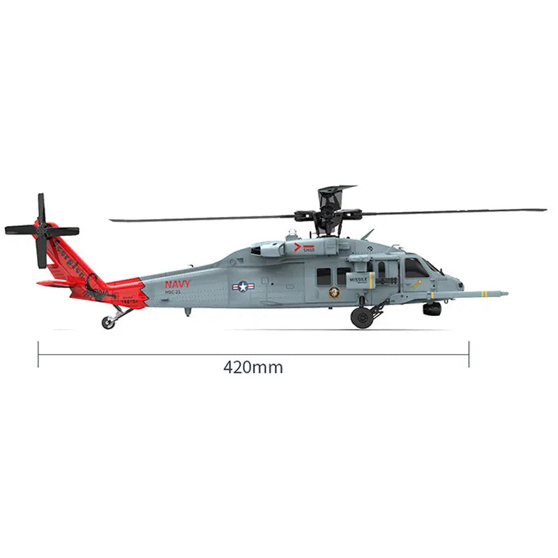 YUXIANG F09-H Naval Eagle 1:47 Scale 6CH GPS Optical Flow 5.8G FPV Dual Brushless Combat RC Helicopter RTF
