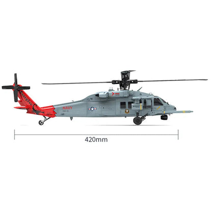 YUXIANG F09-H Naval Eagle 1:47 Scale 6CH GPS Optical Flow 5.8G FPV Dual Brushless Combat RC Helicopter RTF