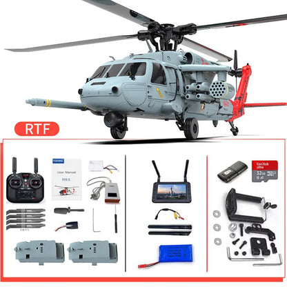 YUXIANG F09-H Naval Eagle 1:47 Scale 6CH GPS Optical Flow 5.8G FPV Dual Brushless Combat RC Helicopter RTF