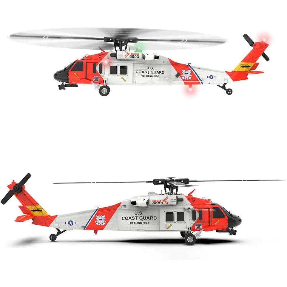 YUXIANG F09-S 1:47 Scale 2.4G 6CH GPS Optical Flow 5.8G FPV Dual Brushless 6-Axis Gyro Flybarless RC Helicopter RTF