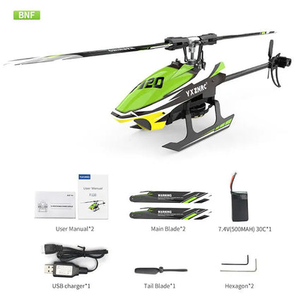 YUXIANG F120 RC Helicopter 2.4G 6CH 3D/6G Brushless Direct Drive Flybarless Compatible FUTABA S-FHSS RTF