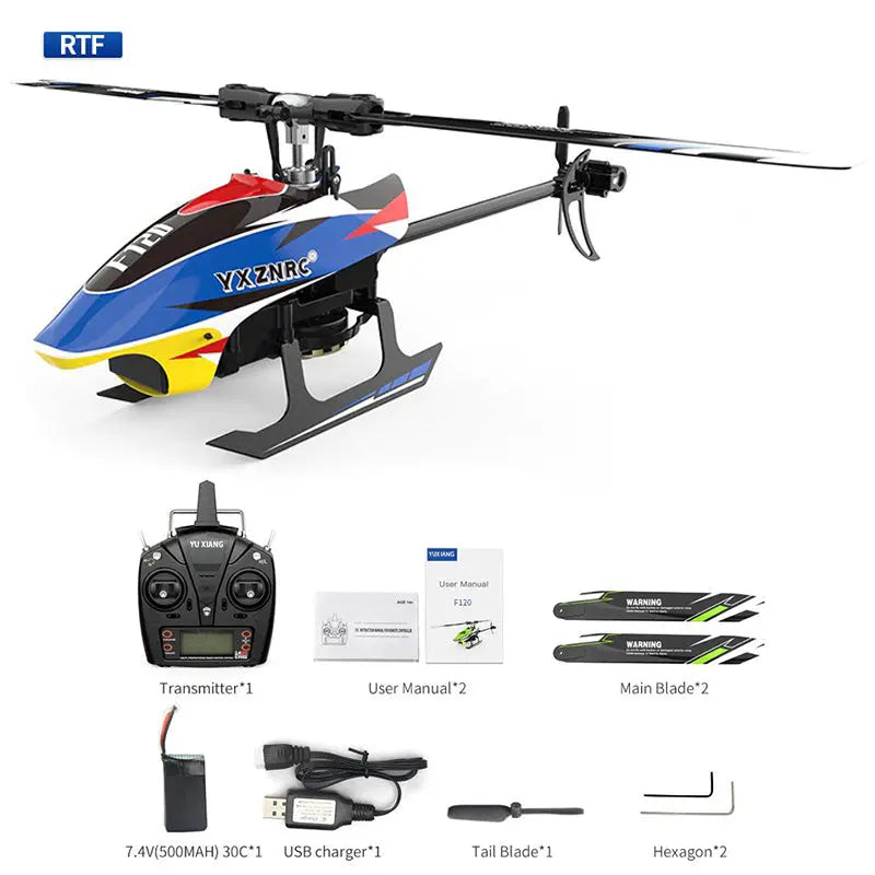 YUXIANG F120 RC Helicopter 2.4G 6CH 3D/6G Brushless Direct Drive Flybarless Compatible FUTABA S-FHSS RTF