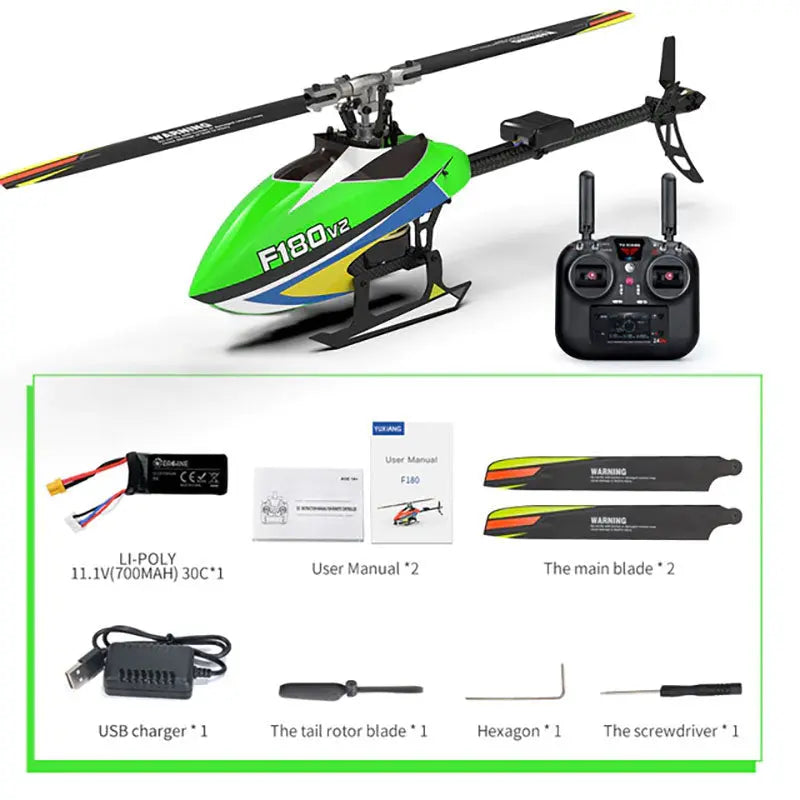 YUXIANG F180 V2 2.4G 6CH GPS Optical Flow 5.8G FPV Camera Dual Brushless 6-Axis Gyro RC Helicopter RTF