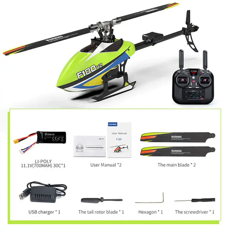 YUXIANG F180 V2 2.4G 6CH GPS Optical Flow 5.8G FPV Camera Dual Brushless 6-Axis Gyro RC Helicopter RTF