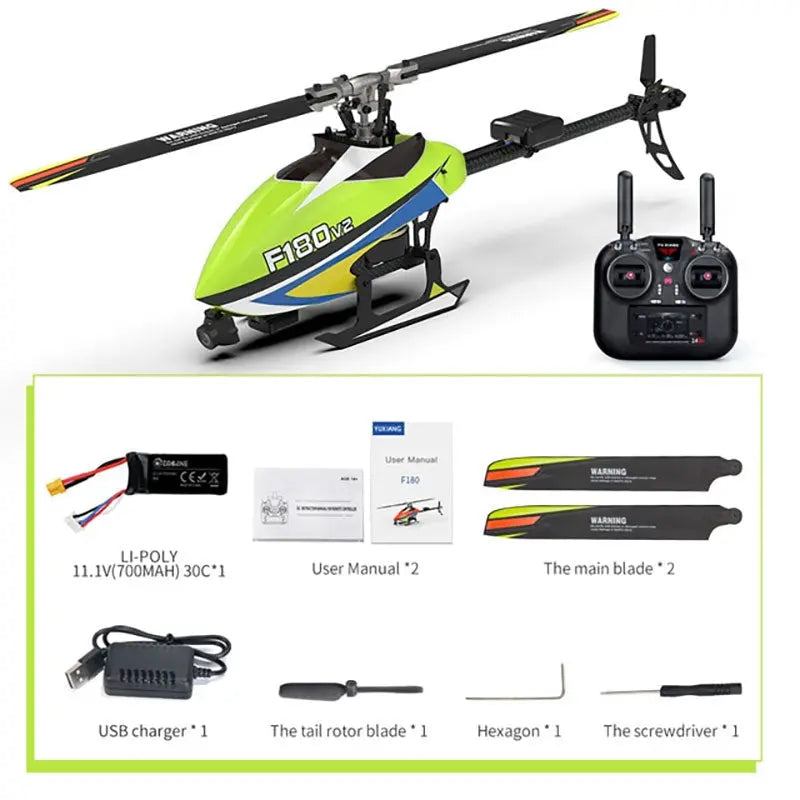 YUXIANG F180 V2 2.4G 6CH GPS Optical Flow 5.8G FPV Camera Dual Brushless 6-Axis Gyro RC Helicopter RTF