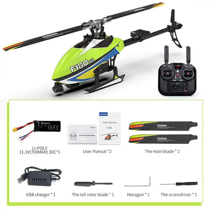 YUXIANG F180 V2 2.4G 6CH GPS Optical Flow 5.8G FPV Camera Dual Brushless 6-Axis Gyro RC Helicopter RTF