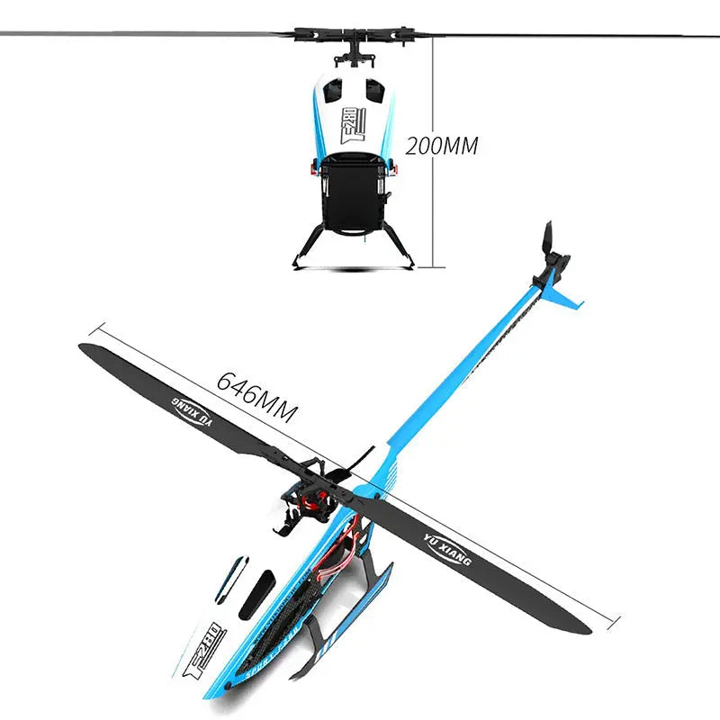 YUXIANG F280 RC Helicopter 2.4G 6CH 3D/6G Dual Brushless Direct Drive Motor 6-Axis Gyro Flybarless RTF