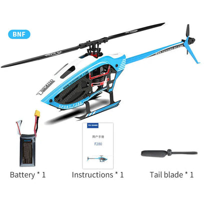 YUXIANG F280 RC Helicopter 2.4G 6CH 3D/6G Dual Brushless Direct Drive Motor 6-Axis Gyro Flybarless RTF