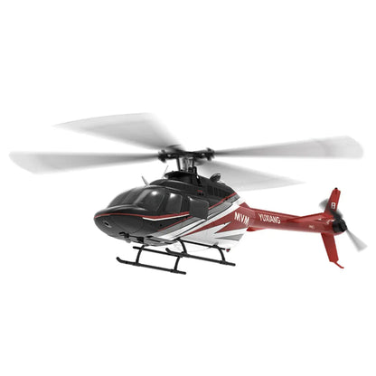 YUXIANG F08 Bell 206 1/27 Scale 2.4G 6CH Brushless Direct-Drive Optical Flow Flybarless RC Helicopter Model RTF
