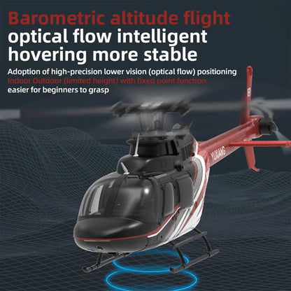 YUXIANG F08 Bell 206 1/27 Scale 2.4G 6CH Brushless Direct-Drive Optical Flow Flybarless RC Helicopter Model RTF