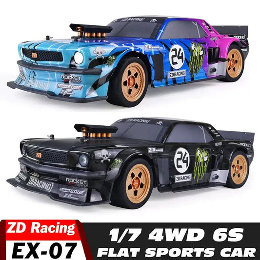ZD Racing EX-07 1/7 Scale 4WD Brushless RC Car 130km/h High Speed Flat Drift Sports Car RTR