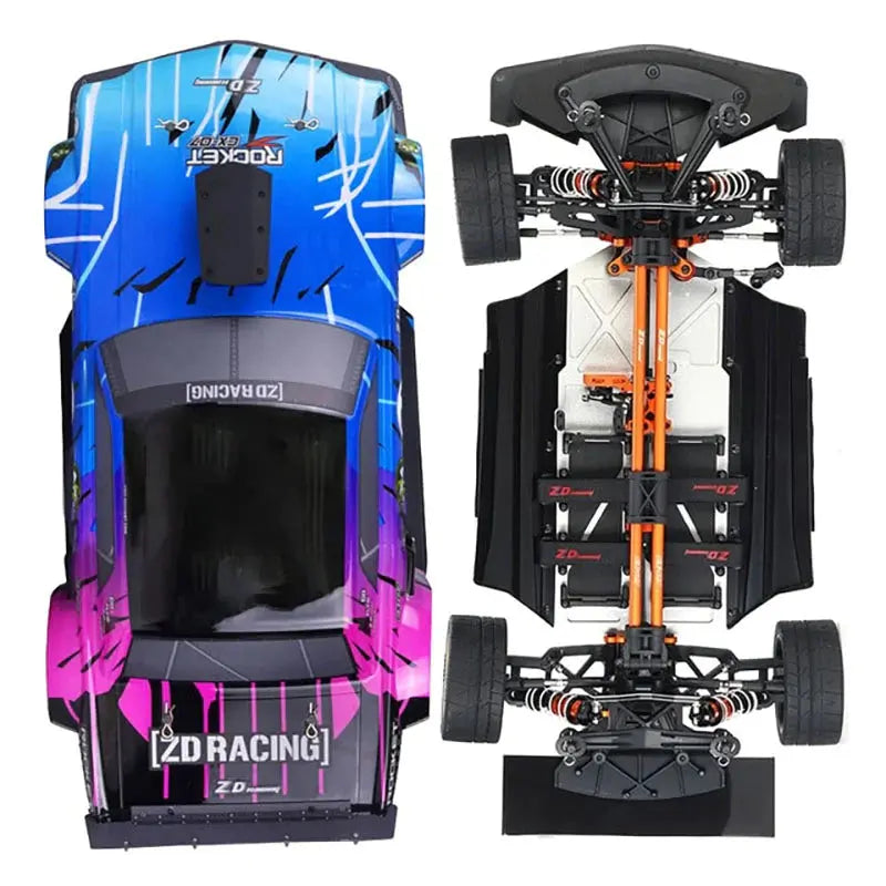 ZD Racing EX-07 1/7 Scale 4WD Brushless RC Car 130km/h High Speed Flat Drift Sports Car RTR
