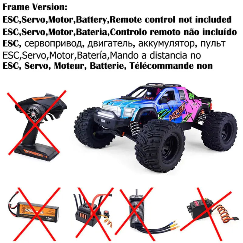 ZD Racing MX-07 1/7 Scale 4WD Brushless RC Car 8S 80km/h Monster Truck Buggy Off-Road RTR