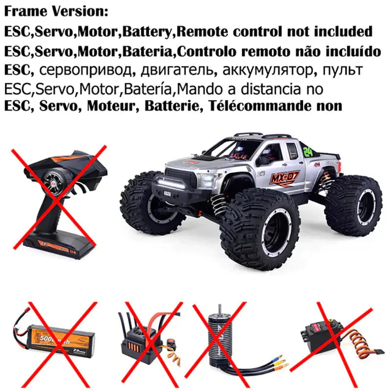 ZD Racing MX-07 1/7 Scale 4WD Brushless RC Car 8S 80km/h Monster Truck Buggy Off-Road RTR