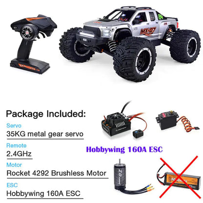 ZD Racing MX-07 1/7 Scale 4WD Brushless RC Car 8S 80km/h Monster Truck Buggy Off-Road RTR