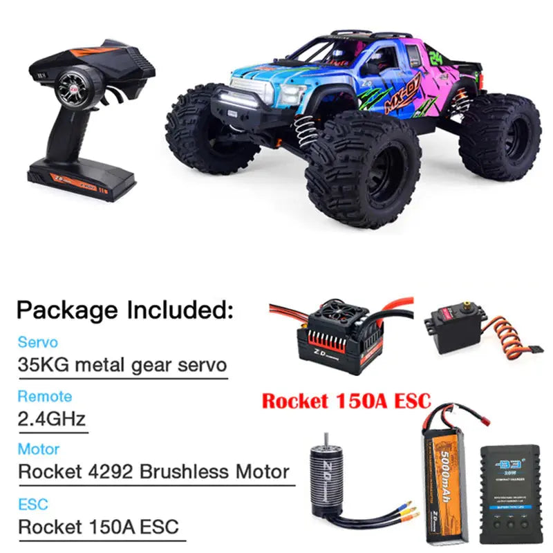 ZD Racing MX-07 1/7 Scale 4WD Brushless RC Car 8S 80km/h Monster Truck Buggy Off-Road RTR