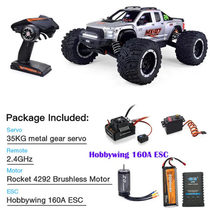 ZD Racing MX-07 1/7 Scale 4WD Brushless RC Car 8S 80km/h Monster Truck Buggy Off-Road RTR