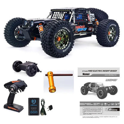 ZD Racing DBX-07 1/7 Scale 4WD Brushless RC Car 80km/h 6S Desert Monster Off-Road Truck RTR