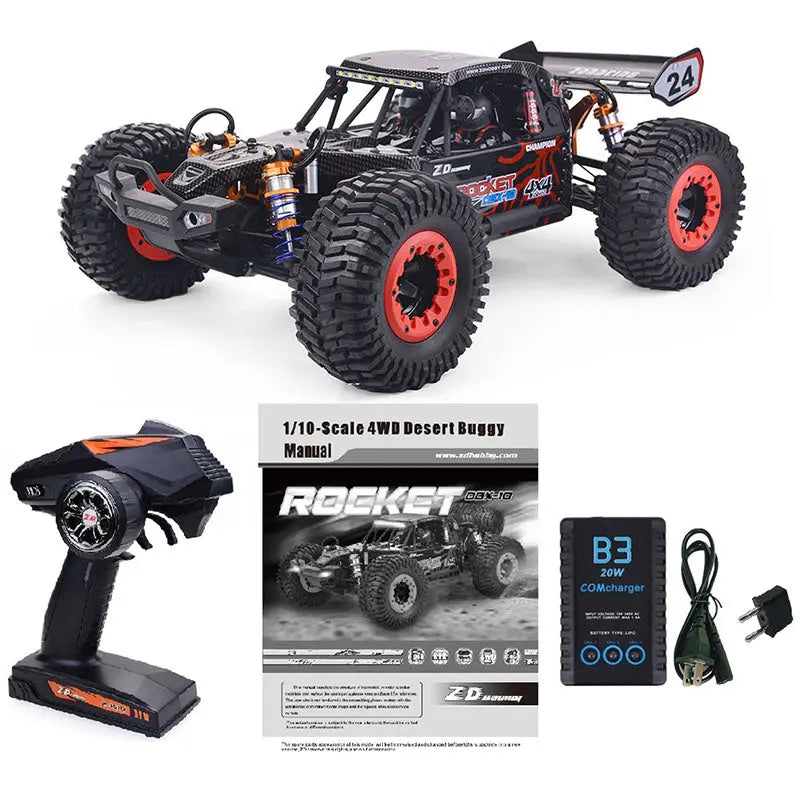 ZD Racing DBX 10 1/10 Scale 4WD Brushless RC Car 80km/h Desert Off-Road Truck RTR