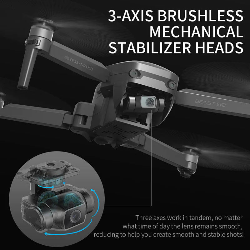 ZLL Beast EVO SG906 MAX3 4K Drone 3-Axis Gimbal GPS 5G WiFi Visual Obstacle Avoidance Foldable Quadcopter RTF