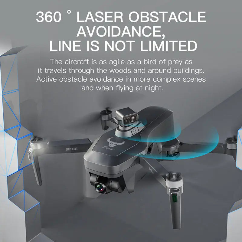 ZLL SG906 MINI 4K Drone 3-Axis Gimbal GPS 5G WiFi Brushless 360° Laser Obstacle Avoidance Quadcopter RTF
