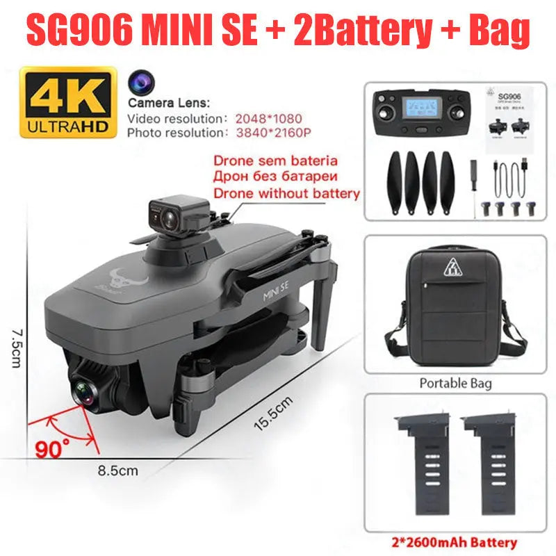 ZLL SG906 MINI SE 4K Drone GPS 5G WiFi Brushless 360° Obstacle Avoidance Quadcopter RTF