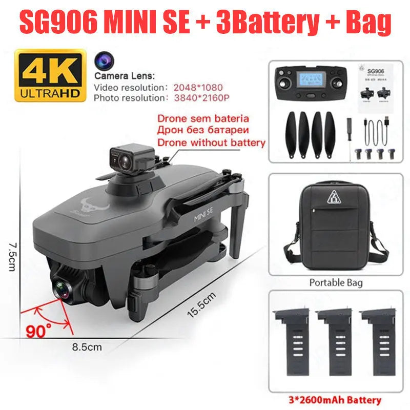 ZLL SG906 MINI SE 4K Drone GPS 5G WiFi Brushless 360° Obstacle Avoidance Quadcopter RTF