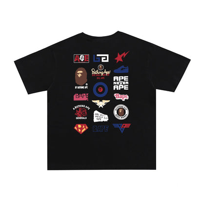 D101 Multi Logo Graphic T-Shirt - Black