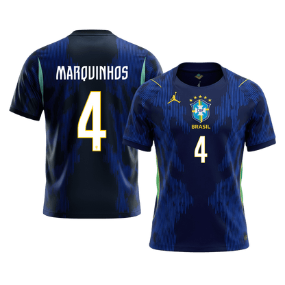 MARQUINHOS #4 Mens Brazil World Cup Away Jersey 2026
