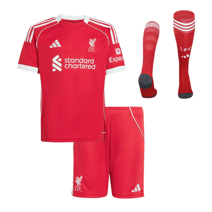 Kids Liverpool Home Full Kit 2025/26