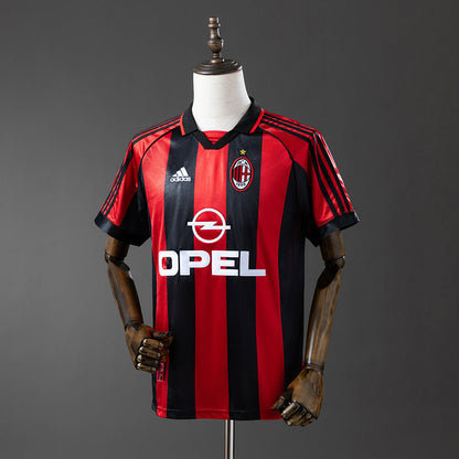 AC Milan Jersey 1998-99 Home Retro Football Kit