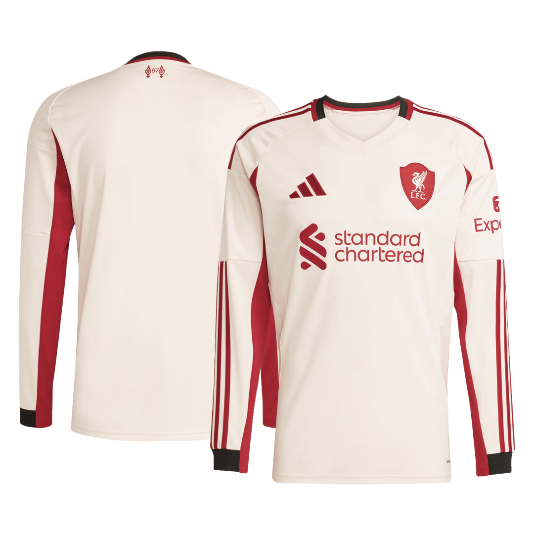 Mens Liverpool Away Long Sleeve Jersey 2025/26