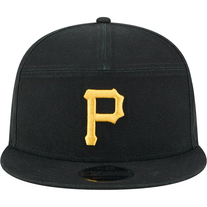 New Era Pittsburgh Pirates Cotton Canvas 9FIFTY Split Panel Trucker Hat