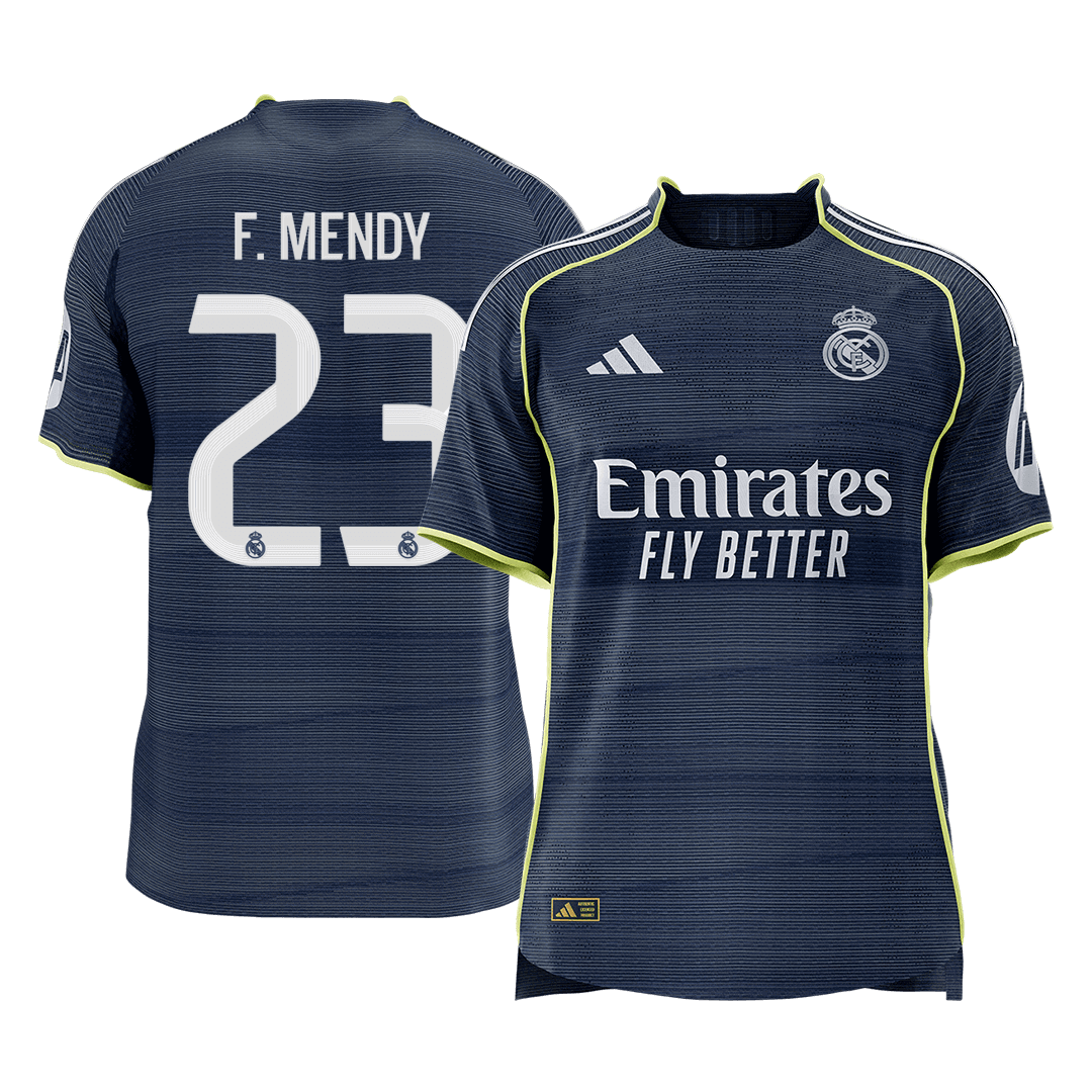 F.MENDY #23 Mens Real Madrid Away Jersey 2025/26 - Player Version (Slim Fit) [PREMIUM]